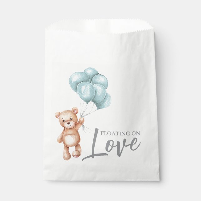Sachets En Papier Ours en peluche avec ballons (Devant)
