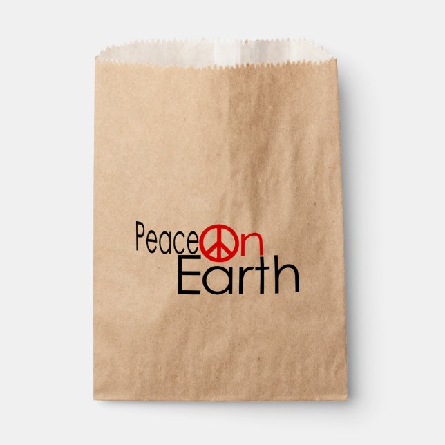 Sachets En Papier Paix sur Terre (Devant)