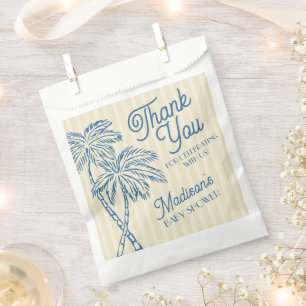 Sachets En Papier Palm Springs Jaune Baby shower de plage Pastel