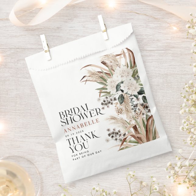 Sachets En Papier Pampas de douche nuptiale fête moderne boho (Coupé)