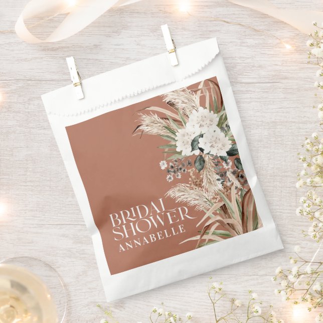 Sachets En Papier Pampas de douche nuptiale fête moderne boho (Coupé)
