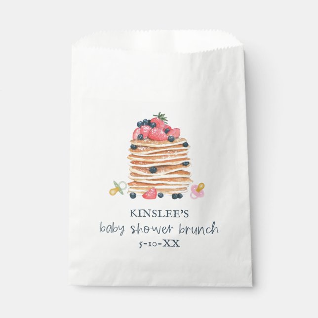 Sachets En Papier Pancakes & Pacificateurs Baby shower Brunch (Devant)