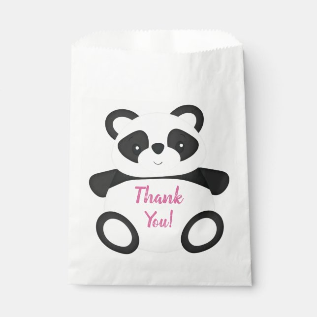Sachets En Papier Panda Bear fête d'anniversaire (Devant)