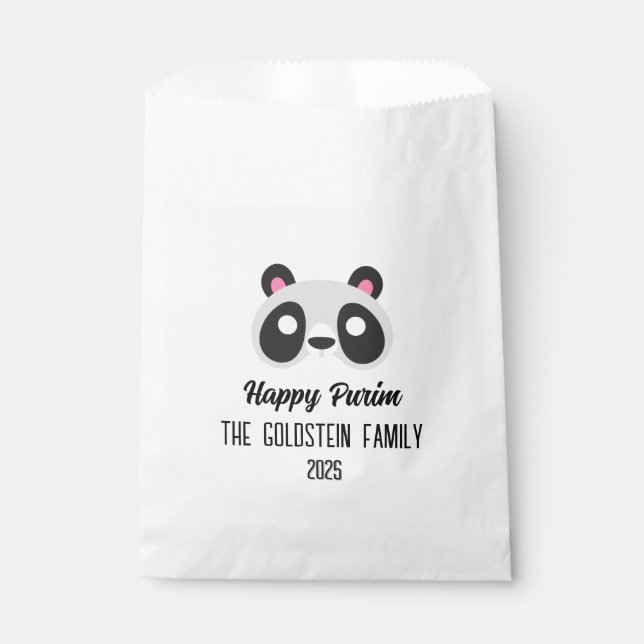 Sachets En Papier Panda Purim masque mascarade (Devant)