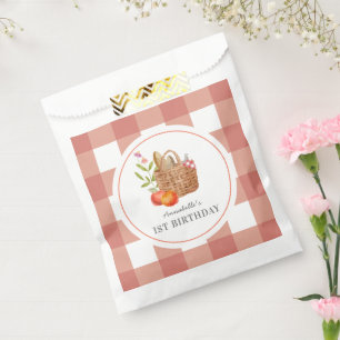 Sachets En Papier Panier de pique-nique Rouge En vichy Anniversaire