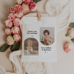 Sachets En Papier Papier d'anniversaire conjoint photo double arc