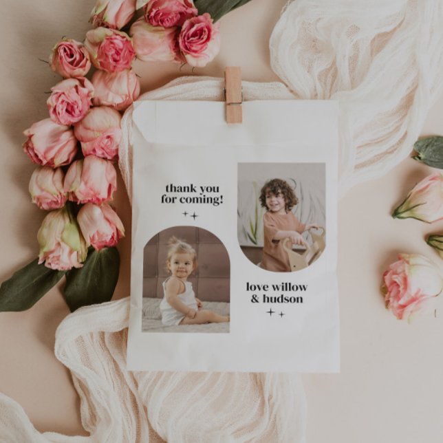 Sachets En Papier Papier d'anniversaire conjoint photo double arc (Créateur téléchargé)