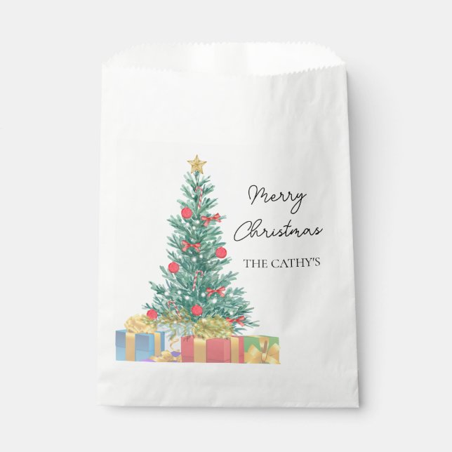 Sachets En Papier Papier de Noël Joyeux et Élégant de marque personn (Devant)