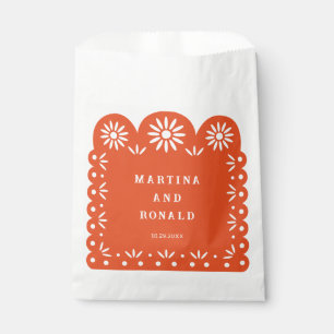SACHETS EN PAPIER PAPIER DÉCOUPÉ MEXICAIN ORANGE