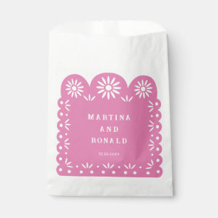 SACHETS EN PAPIER PAPIER DÉCOUPÉ MEXICAIN ROSE