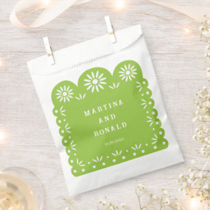 SACHETS EN PAPIER PAPIER DÉCOUPÉ MEXICAIN VERT