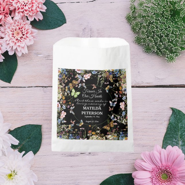 Sachets En Papier Papillons fleur sauvage Memorial Seed Packet (Créateur téléchargé)