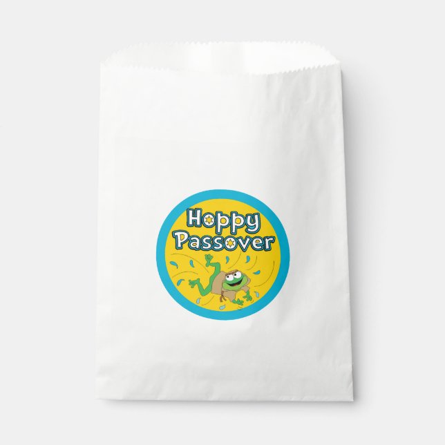 Sachets En Papier Pâque "Grenouille de Pâque Hoppy" Goodie Favoriser (Devant)