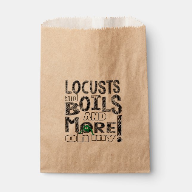 Sachets En Papier Pâque "Oh My" Goodie Favoriser Sac (Devant)