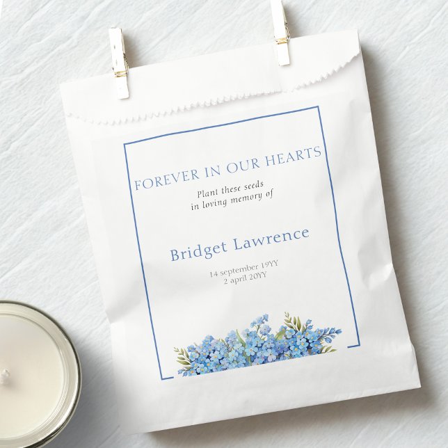 Sachets En Papier Paquet de graines funéraires de Myosotis Jolies (Créateur téléchargé)
