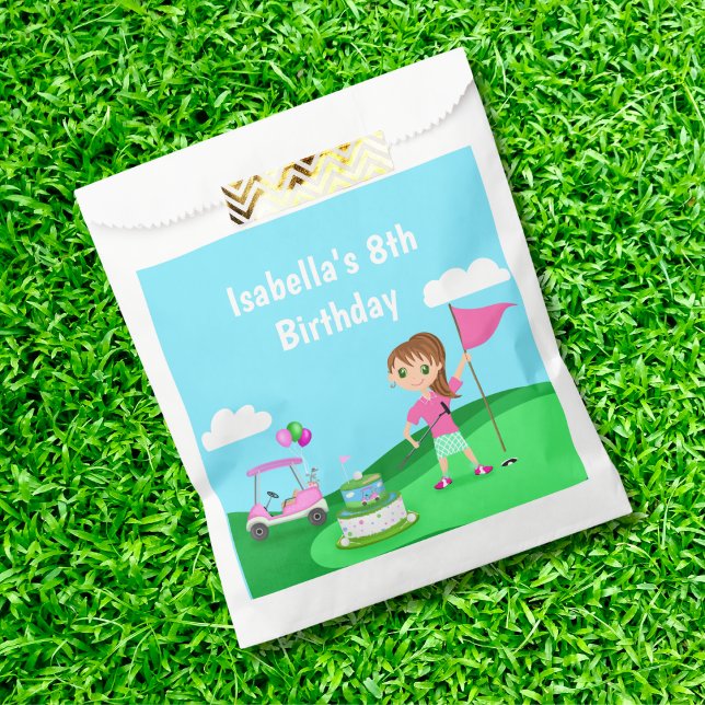 Sachets En Papier Par-Tee Chibi Fille Anniversaire Golf Party (Créateur téléchargé)