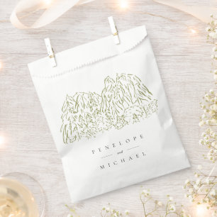 Sachets En Papier Parapluies de plage à l'aquarelle Mariage Merci