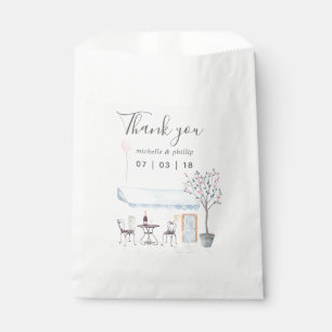 Sachets En Papier Paris Mariage aquarelle fleurs sauvages préférés