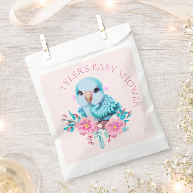 Sachets En Papier Parrot Bébé Bleu mignon et adorable (Coupé)
