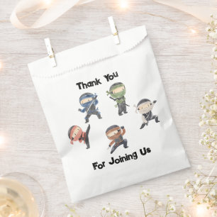 Sachets En Papier Parti Anniversaire de enfant guerrier mignon Ninja