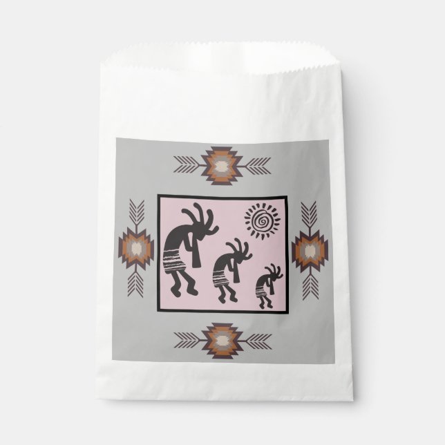 Sachets En Papier Parti autochtone américain Kokopelli (Devant)