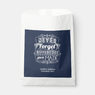 Sachets En Papier Parti de la retraite n'oublie jamais