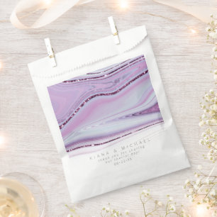 Sachets En Papier Parties scintillant Abstraite Strata Mariage Lilac