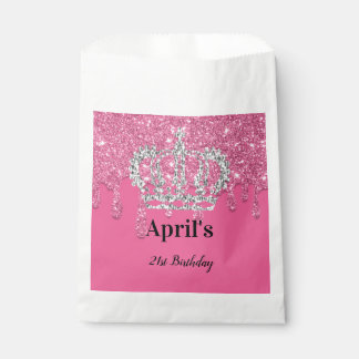 Sachets En Papier Parties scintillant de séchage rose | Anniversaire