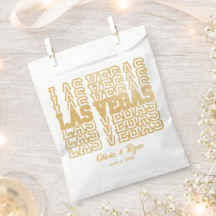 Sachets En Papier Parties scintillant dorée glamour Las Vegas Mariag