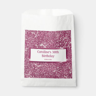 Sachets En Papier Parties scintillant rose Faux Regarder avec du tex