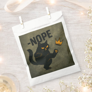 Sachets En Papier Pas De Rois En Amérique Chat Noir Drôle Kicking Cr
