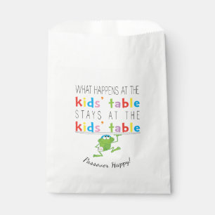 Sachets En Papier Passover "The Kids'Table" Goodie Favoriser Sac