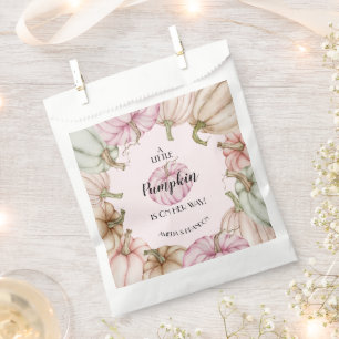 Sachets En Papier Pastel Citrouille rose fille Baby shower Favoriser