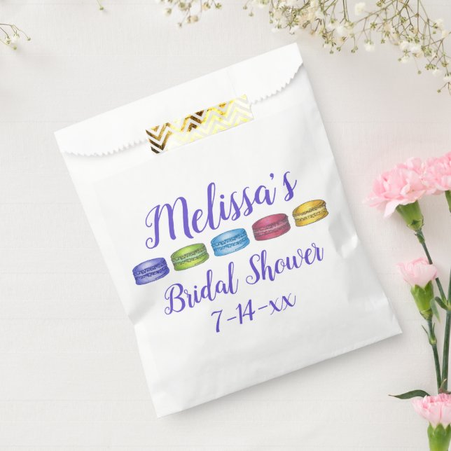 Sachets En Papier Pastel French Macaron Fête des mariées de pâtisser (Scellé)