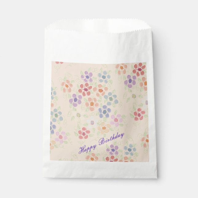Sachets En Papier Pastel Peach et rose Flown (Devant)
