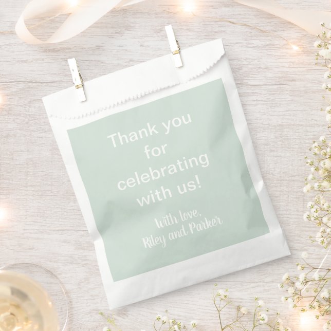 Sachets En Papier Pastel Sage Green (Coupé)