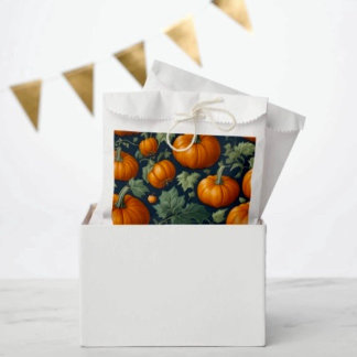 Sachets En Papier Patch de citrouille feuillue