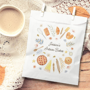 Sachets En Papier Pâtisserie Boulangerie Sur Mesure Aquarelle