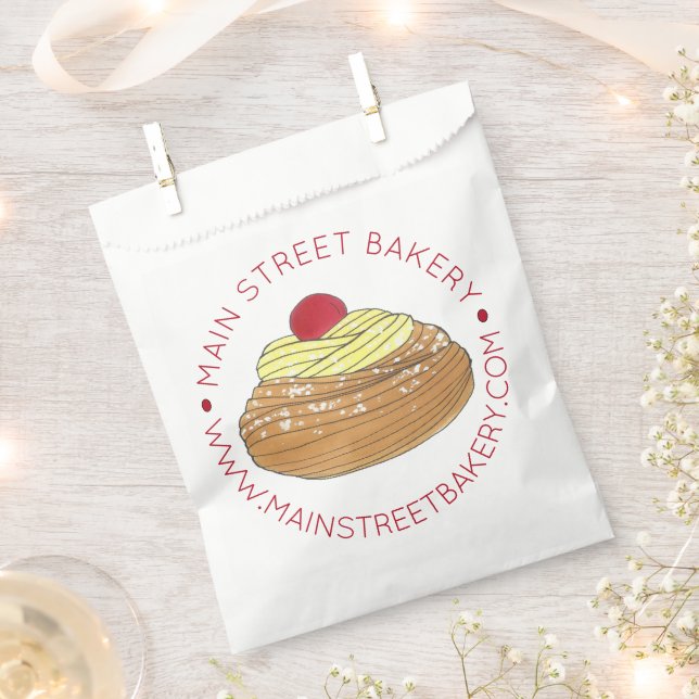 Sachets En Papier Pâtisserie italienne Zeppole Pâtisserie frite Cuit (Coupé)