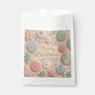 Sachets En Papier Pâtisseries de Noël pastel Flocon de neige Joyeux