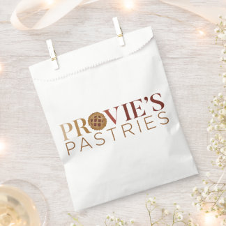 Sachets En Papier Pâtisseries Provie Logo Favoriser le sac
