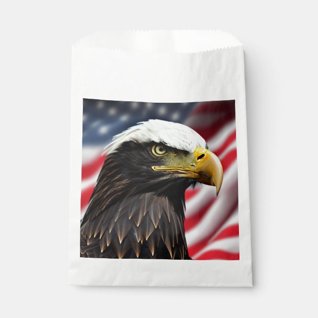 Sachets En Papier Patriotique/Aigle/Américain/USA (Devant)