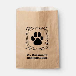 Sachets En Papier Pattes de chien et os de chien