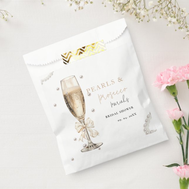 Sachets En Papier Pearls & Prosecco  Baby shower de mariage (Scellé)