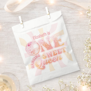 Sachets En Papier Pêche groovy rose disco Dancing Queen 1er annivers