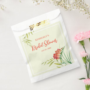 Sachets En Papier Peinture aquarelle de crocosmia orange pour douche