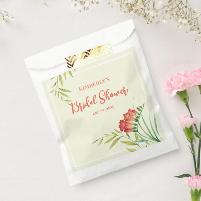 Sachets En Papier Peinture aquarelle de crocosmia orange pour enterr (Scellé)