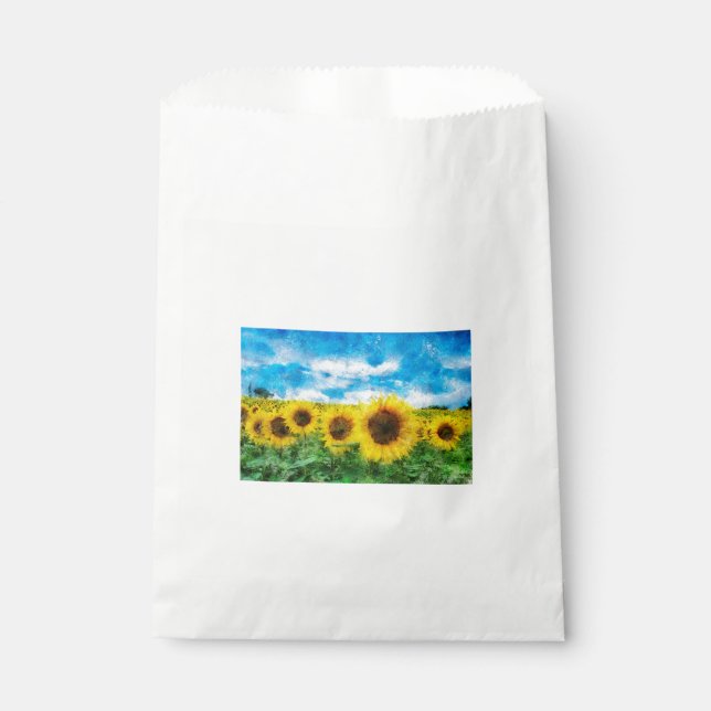 Sachets En Papier Peinture de tournesols (Devant)