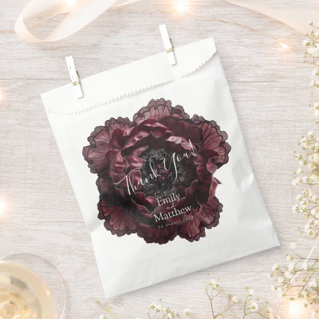 Sachets En Papier Peonies gothiques baroques (Coupé)