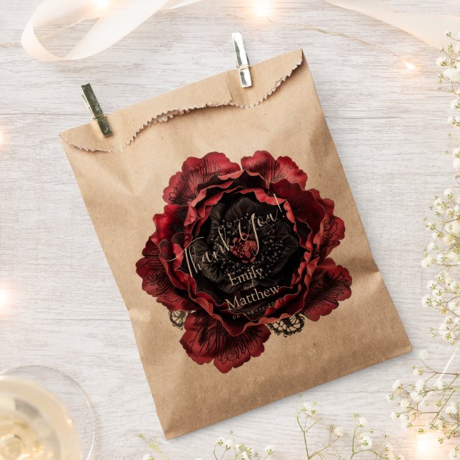 Sachets En Papier Peonies gothiques baroques (Coupé)